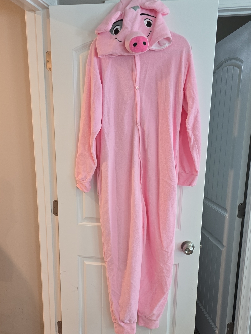 Pink Pig Hooded Onesie